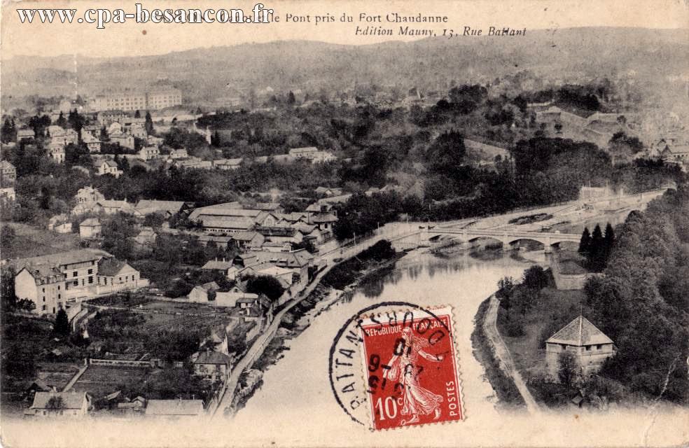BESANÇON - Canot et le Pont pris du Fort de Chaudanne